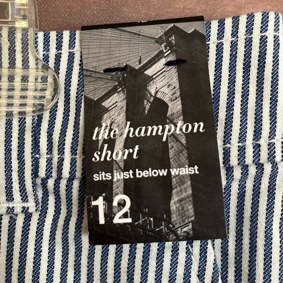 Blue and White Pin Striped Shorts by New York and Company/Size 12. NWT - Picture 6 of 7